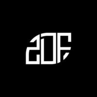 zdf brev logotyp design på svart bakgrund. zdf kreativa initialer brev logotyp koncept. zdf brev design. vektor