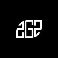zgz brev logotyp design på svart bakgrund. zgz kreativa initialer brev logotyp koncept. zgz bokstavsdesign. vektor