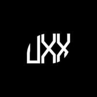 uxx bokstavslogotypdesign på svart bakgrund. uxx kreativa initialer bokstavslogotyp koncept. uxx bokstavsdesign. vektor