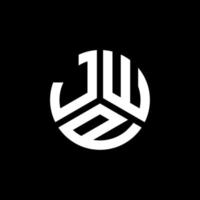 jwp-Buchstaben-Logo-Design auf schwarzem Hintergrund. jwp kreatives Initialen-Brief-Logo-Konzept. jwp Briefgestaltung. vektor