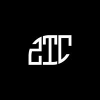 ztc-Brief-Logo-Design auf schwarzem Hintergrund. ztc kreatives Initialen-Brief-Logo-Konzept. ztc Briefgestaltung. vektor