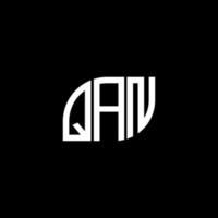 qan-Buchstaben-Logo-Design auf schwarzem Hintergrund. qan-Kreativinitialen schreiben Logo-Konzept. qan-Vektor-Buchstaben-Design. vektor