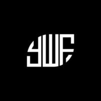 ywf brev logotyp design på svart bakgrund. ywf kreativa initialer brev logotyp koncept. ywf bokstavsdesign. vektor