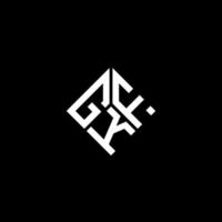 gkf-Brief-Logo-Design auf schwarzem Hintergrund. gkf kreative Initialen schreiben Logo-Konzept. gkf Briefgestaltung. vektor