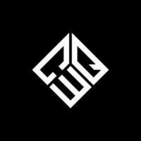 cwq-Buchstaben-Logo-Design auf schwarzem Hintergrund. cwq kreative Initialen schreiben Logo-Konzept. cwq Briefgestaltung. vektor