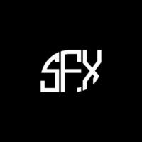 sfx-Buchstaben-Design. sfx-Buchstaben-Logo-Design auf schwarzem Hintergrund. sfx kreative Initialen schreiben Logo-Konzept. sfx-Buchstaben-Design. sfx-Buchstaben-Logo-Design auf schwarzem Hintergrund. s vektor