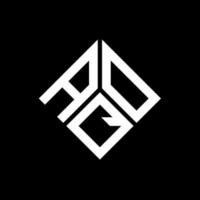 aqo brev logotyp design på svart bakgrund. aqo kreativa initialer bokstavslogotyp koncept. aqo bokstavsdesign. vektor