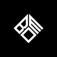 bom-Buchstaben-Logo-Design auf schwarzem Hintergrund. bom kreative Initialen schreiben Logo-Konzept. bom Briefgestaltung. vektor