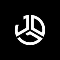 Jol-Brief-Logo-Design auf schwarzem Hintergrund. jol kreative Initialen schreiben Logo-Konzept. Jol-Brief-Design. vektor