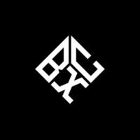 bxc-Brief-Logo-Design auf schwarzem Hintergrund. bxc kreative Initialen schreiben Logo-Konzept. bxc Briefdesign. vektor