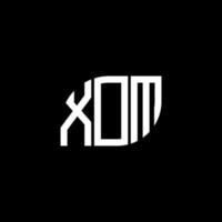 Xom-Brief-Logo-Design auf schwarzem Hintergrund. xom kreatives Initialen-Buchstaben-Logo-Konzept. Xom-Buchstaben-Design. vektor