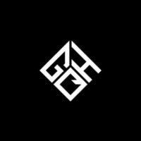 gqh-Buchstaben-Logo-Design auf schwarzem Hintergrund. gqh kreative Initialen schreiben Logo-Konzept. gqh Briefgestaltung. vektor