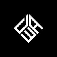 DWA-Brief-Logo-Design auf schwarzem Hintergrund. dwa kreatives Initialen-Buchstaben-Logo-Konzept. dwa Briefgestaltung. vektor