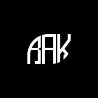 rak-Buchstaben-Logo-Design auf schwarzem Hintergrund. rak kreative Initialen schreiben Logo-Konzept. rak Briefgestaltung. vektor
