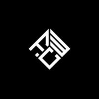 fcw-Brief-Logo-Design auf schwarzem Hintergrund. fcw kreative Initialen schreiben Logo-Konzept. fcw Briefgestaltung. vektor