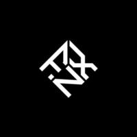 fnx brev logotyp design på svart bakgrund. fnx kreativa initialer brev logotyp koncept. fnx bokstavsdesign. vektor