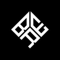 bre-Brief-Logo-Design auf schwarzem Hintergrund. bre kreative Initialen schreiben Logo-Konzept. bre Briefgestaltung. vektor