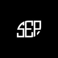sep-Brief-Logo-Design auf schwarzem Hintergrund. sep kreative Initialen schreiben Logo-Konzept. sep Briefgestaltung. vektor