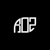 Roz-Brief-Logo-Design auf schwarzem Hintergrund. roz kreative Initialen schreiben Logo-Konzept. Roz-Brief-Design. vektor