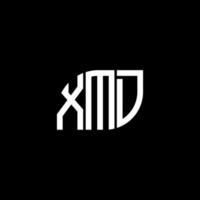 xmd brev logotyp design på svart bakgrund. xmd kreativa initialer bokstavslogotyp koncept. xmd-bokstavsdesign. vektor