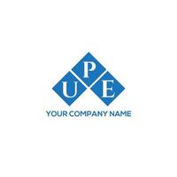 Upe-Brief-Logo-Design auf weißem Hintergrund. Upe kreatives Initialen-Buchstaben-Logo-Konzept. Upe-Brief-Design. vektor
