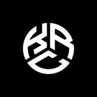 Krc-Brief-Logo-Design auf schwarzem Hintergrund. krc kreative Initialen schreiben Logo-Konzept. Krc Briefdesign. vektor