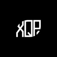 xqp brev design.xqp brev logotyp design på svart bakgrund. xqp kreativa initialer bokstavslogotyp koncept. xqp brev design.xqp brev logotyp design på svart bakgrund. x vektor