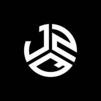 jzq-Buchstaben-Logo-Design auf schwarzem Hintergrund. jzq kreative Initialen schreiben Logo-Konzept. jzq Briefgestaltung. vektor