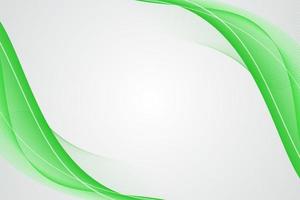 minimalistischer präsentationshintergrund mit grünem wellenliniendesign vektor