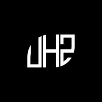 uhz bokstavslogotypdesign på svart bakgrund. uhz kreativa initialer brev logotyp koncept. uhz bokstavsdesign. vektor
