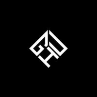 ghu brev logotyp design på svart bakgrund. ghu kreativa initialer brev logotyp koncept. ghu bokstavsdesign. vektor