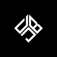 DJB-Brief-Logo-Design auf schwarzem Hintergrund. djb kreative Initialen schreiben Logo-Konzept. djb Briefgestaltung. vektor