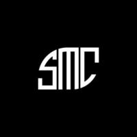 smc brev logotyp design på svart bakgrund. smc kreativa initialer brev logotyp koncept. smc bokstavsdesign. vektor