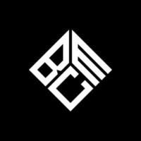 bcm-Brief-Logo-Design auf schwarzem Hintergrund. bcm kreative Initialen schreiben Logo-Konzept. bcm-Briefgestaltung. vektor