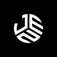Jen-Brief-Logo-Design auf schwarzem Hintergrund. jen kreative Initialen schreiben Logo-Konzept. jen Briefgestaltung. vektor