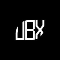 ubx brev logotyp design på svart bakgrund. ubx kreativa initialer brev logotyp koncept. ubx bokstavsdesign. vektor