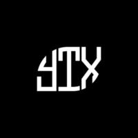 ytx-Buchstaben-Logo-Design auf schwarzem Hintergrund. ytx kreative Initialen schreiben Logo-Konzept. ytx-Briefgestaltung. vektor