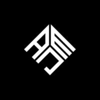 ajm-Brief-Logo-Design auf schwarzem Hintergrund. ajm kreative Initialen schreiben Logo-Konzept. ajm Briefgestaltung. vektor