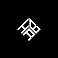 hrb-Buchstaben-Logo-Design auf schwarzem Hintergrund. hrb kreative Initialen schreiben Logo-Konzept. hrb Briefgestaltung. vektor