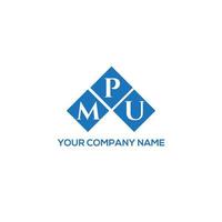 mpu brev logotyp design på vit bakgrund. mpu kreativa initialer brev logotyp koncept. mpu bokstavsdesign. vektor