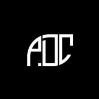 pdc-Buchstaben-Logo-Design auf schwarzem Hintergrund. pdc-Kreativinitialen-Buchstaben-Logo-Konzept. pdc-Vektor-Buchstabendesign. vektor