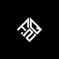 fzq-Brief-Logo-Design auf schwarzem Hintergrund. fzq kreative Initialen schreiben Logo-Konzept. fzq Briefgestaltung. vektor