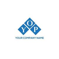 yop brev logotyp design på vit bakgrund. yop kreativa initialer brev logotyp koncept. yop bokstav design. vektor