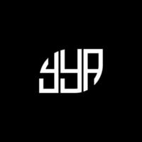 Yya-Brief-Logo-Design auf schwarzem Hintergrund. yya kreatives Initialen-Buchstaben-Logo-Konzept. Yya Briefdesign. vektor