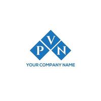PVB-Brief-Logo-Design auf weißem Hintergrund. pvn kreative Initialen schreiben Logo-Konzept. pvn Briefgestaltung. vektor