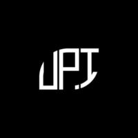 . upi kreative Initialen schreiben Logo-Konzept. Upi-Brief-Design.Upi-Brief-Logo-Design auf schwarzem Hintergrund. upi kreative Initialen schreiben Logo-Konzept. Upi-Briefgestaltung. vektor