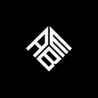 abm-Brief-Logo-Design auf schwarzem Hintergrund. abm kreatives Initialen-Brief-Logo-Konzept. abm Briefgestaltung. vektor