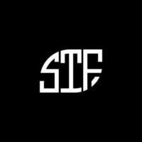 stf brev logotyp design på svart bakgrund. stf kreativa initialer brev logotyp koncept. stf bokstavsdesign. vektor