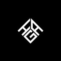 hga-Buchstaben-Logo-Design auf schwarzem Hintergrund. hga kreatives Initialen-Buchstaben-Logo-Konzept. hga Briefgestaltung. vektor