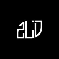 zld brev logotyp design på svart bakgrund. zld kreativa initialer brev logotyp koncept. zld bokstavsdesign. vektor